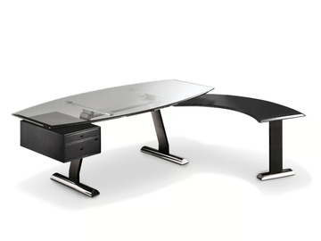 DOLMEN - L-shaped wooden executive desk by i 4 Mariani - view 2
